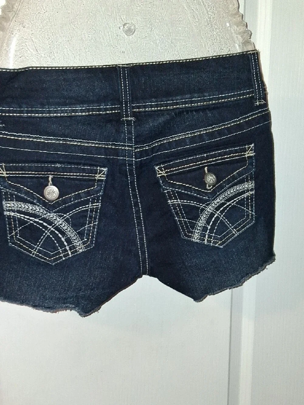 Dark Wash Denim Shorts - Women